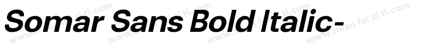 Somar Sans Bold Italic字体转换